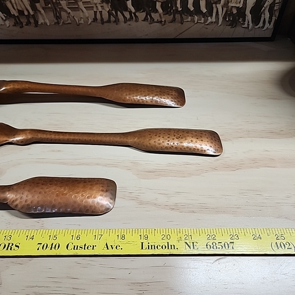 Oversized Hammered Bronze Utensils - Picture 4 of 5
